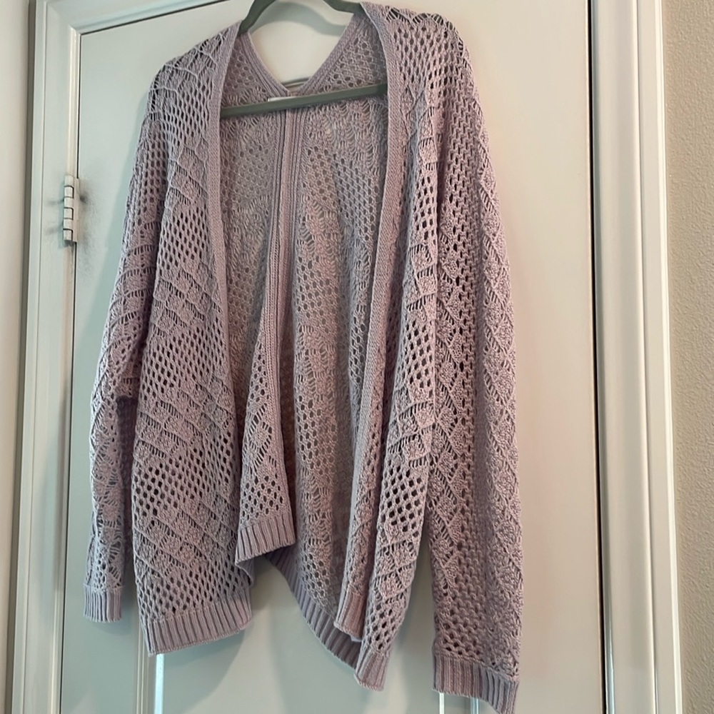 Lavender Open Cardigan